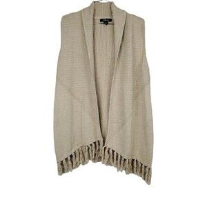💥350 Style & Co Fringe, Sleeveless Open Front Cardigan Sweater